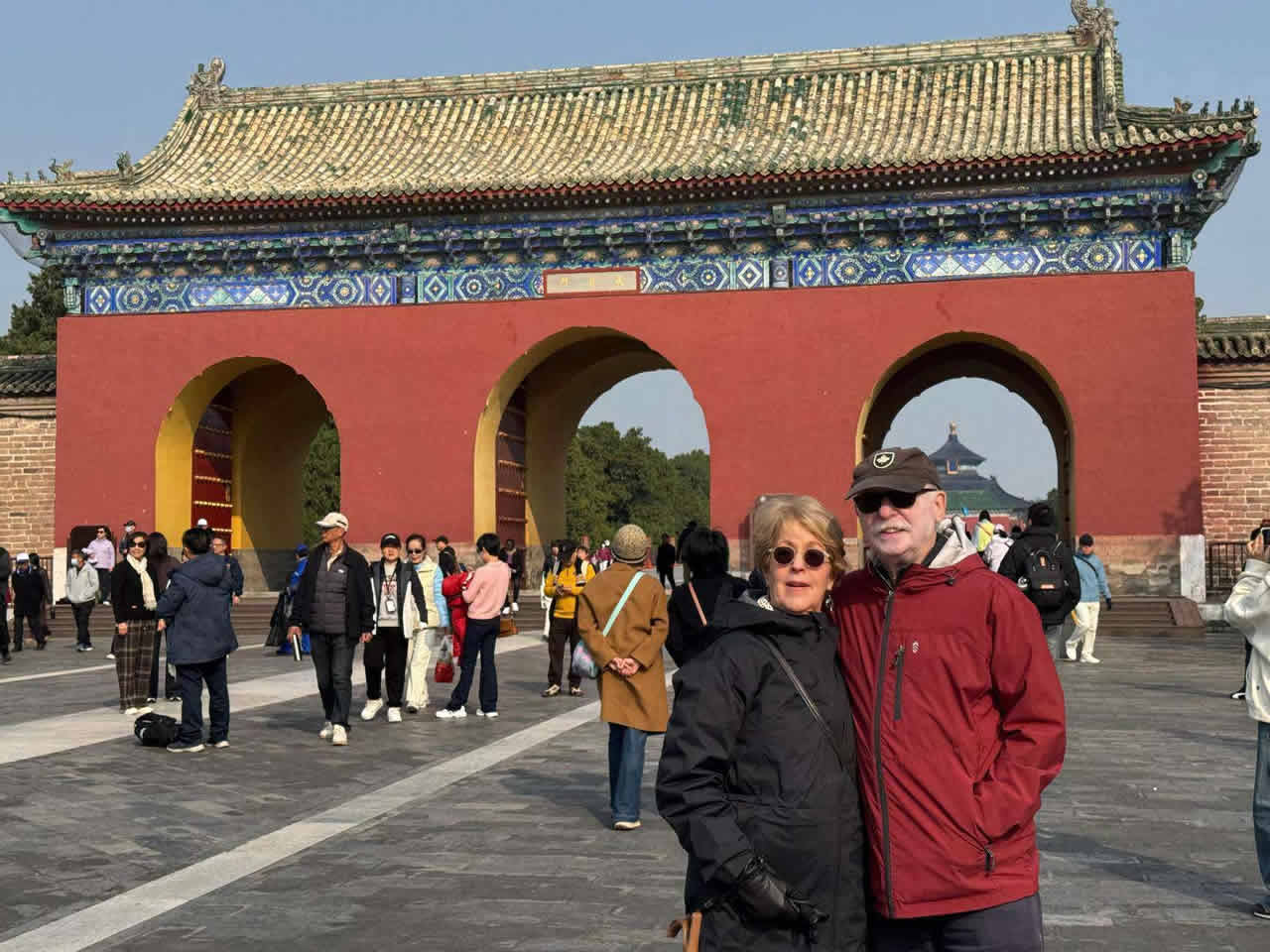 Photos of tourists visiting attract